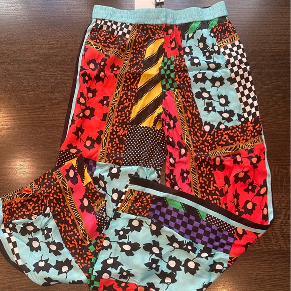 NWT Alice + Olivia Patchwork Palazzo Pant - Picture 6 of 7